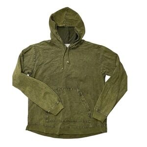 Seaspice Men‎ XS Olive Green Acid Wash 100% Peruvian Cotton Hoodie GZ1016